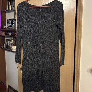GAP Long Sleeve Dress Gray strips